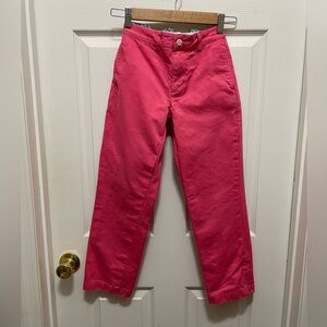Girls Pink Vineyard Vines pants with an elastic waist